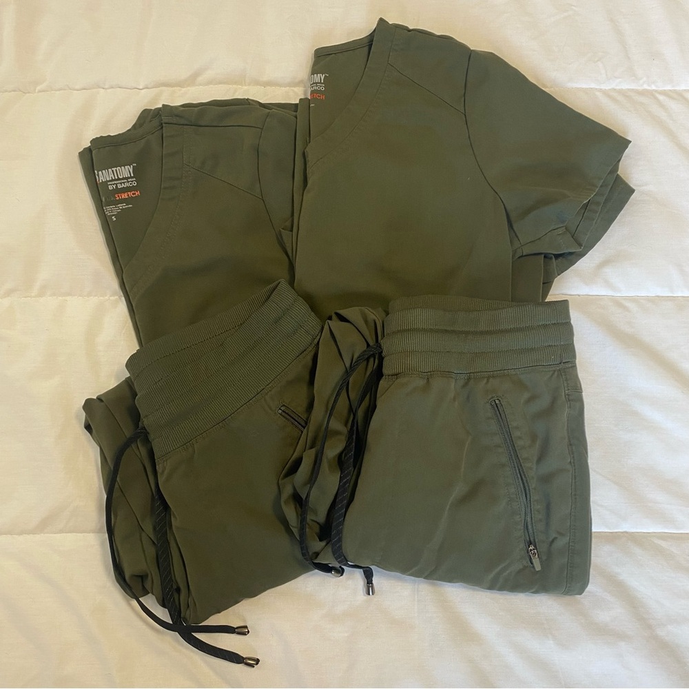 Grey's Anatomy Olive Green Scrubs (2 sets)